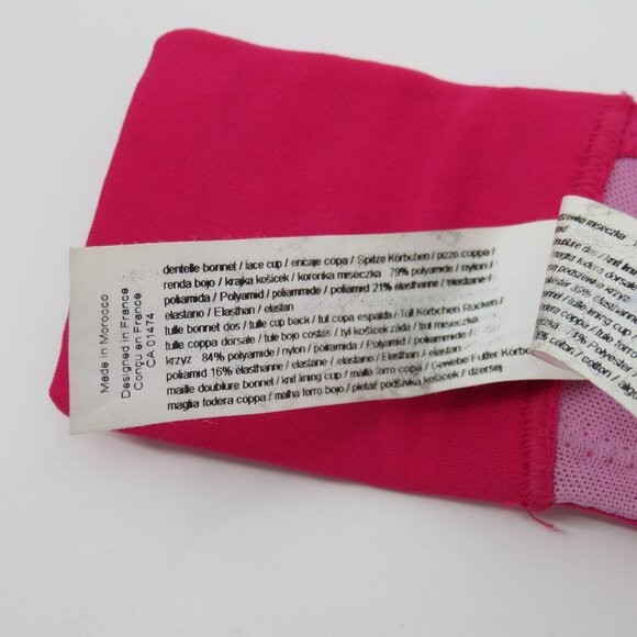 Chantelle 30H Pink Lace Underwire Bra Revele Moi Perfect Fit Style C15710 - Picture 13 of 16